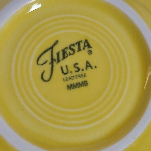 Fiestaware Fiesta Small Stacking Cereal Bowl Sunflower Yellow Ceramic 11 Oz - Picture 13 of 14